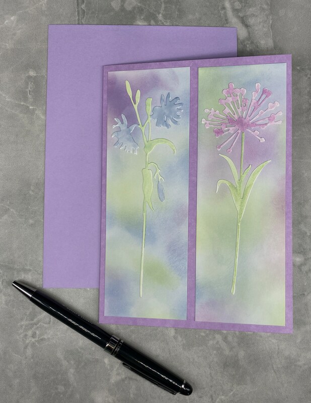Handmade Watercolor Floral Greeting Card, All Occasion, One of a Kind Card, Original Card, Quality Blank Greeting Card with Envelope